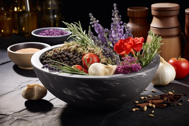 Ingredientes sobre mesa